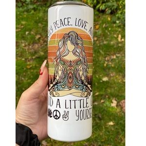 Peace, love and light 20 oz tumbler
